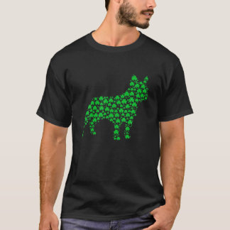 T-shirt Chien de Chien de Chien de France Shamrock St.Patr