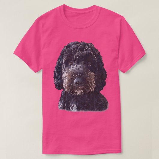 T-shirt Chien de chien de Cockapo noir (Design devant)