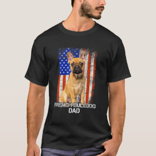 T-shirt Chien de Chien de France Papa Père Jour Drapeau Am