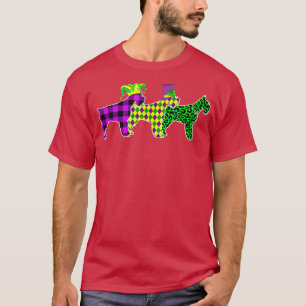 T-shirt Chien de Chien de Mardi Gras Schnauzer Puppy
