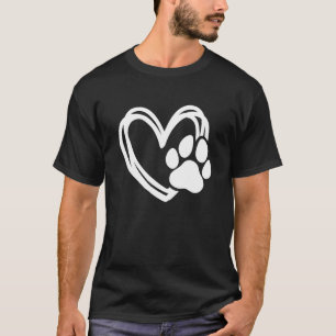 T-shirt Chien de chien de poète Graphique Animaux assis Ch