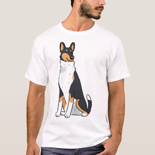 T-shirt Chien de Collie lisse (Devant)