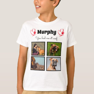 T-shirt Chien de compagnie 4 photo collage personnaliser t