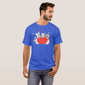 T-shirt Chien de compagnie chat aimé (Devant entier)