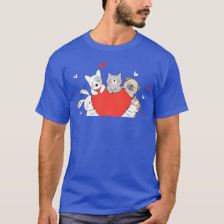 T-shirt Chien de compagnie chat aimé
