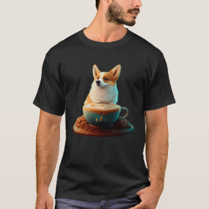 T-shirt Chien de compagnie Corgi graphique et tasse à café