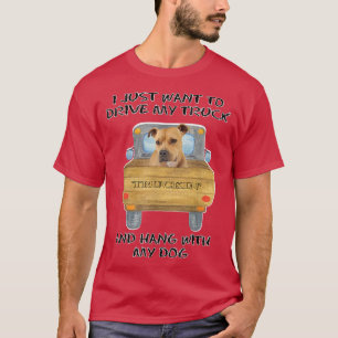 T-shirt Chien de Conduite de Camion Pitbull