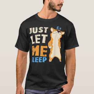 T-shirt Chien de Corgi dormant, Sleepshirt, Pyjamas