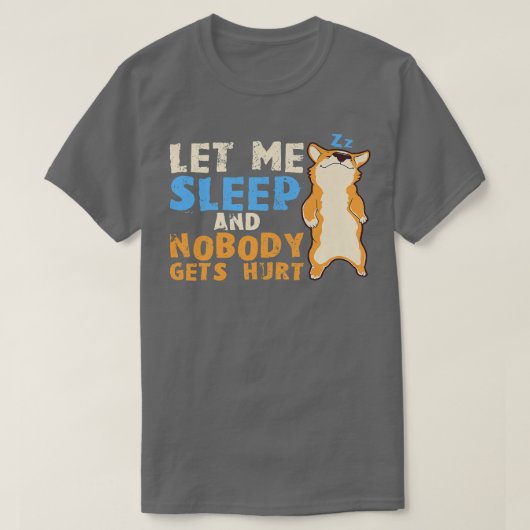 T-shirt Chien de Corgi dormant, Sleepshirt, Pyjamas1374 (Design devant)