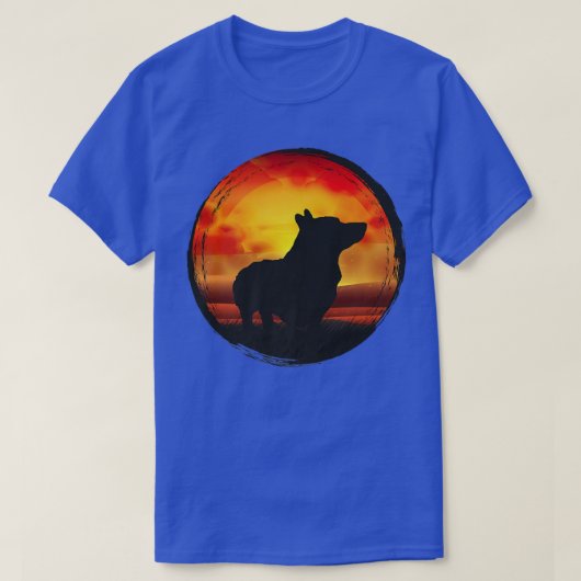 T-shirt Chien de Corgi gallois Retro1581 (Design devant)