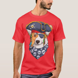 T-shirt Chien de Corgi Pirate Funny Corgi-1084