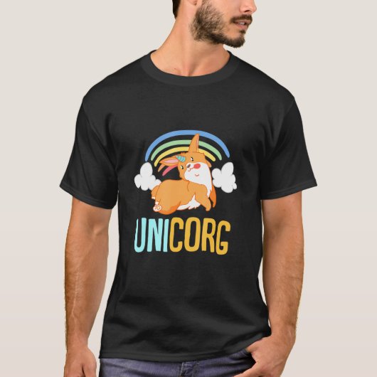 T-shirt Chien de Corgi Unicorg (Devant)