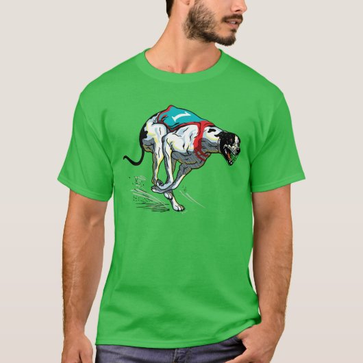 T-shirt chien de course greyhound (Devant)