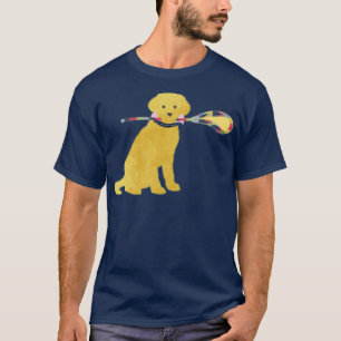 T-shirt Chien de crosse de Prêppy Golden Retriever