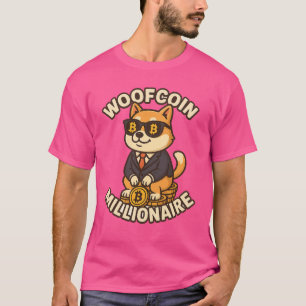 T-shirt Chien de Crypto King - WoofCoin Millionaire
