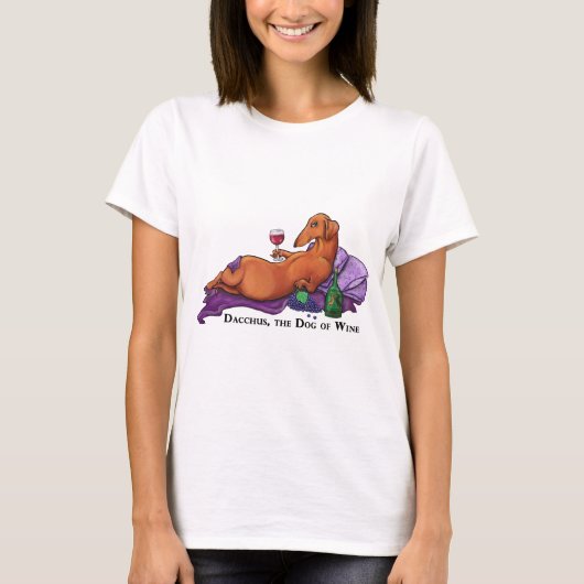 T-shirt Chien de Dacchus de vin (Devant)