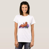 T-shirt Chien de Dacchus de vin (Devant entier)
