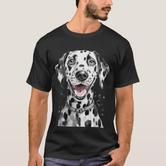 T-shirt Chien de Dalmatie Happy Face