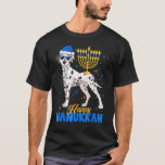 T-shirt Chien de Dalmatie juive Menorah heureux Hanoukka C<br><div class="desc">Chien juif Dalmatien Menorah Heureux Hanoukka Chanukah.</div>