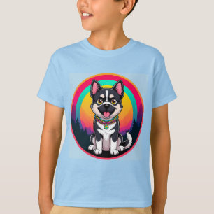 T-shirt Chien de dessin animé joueur