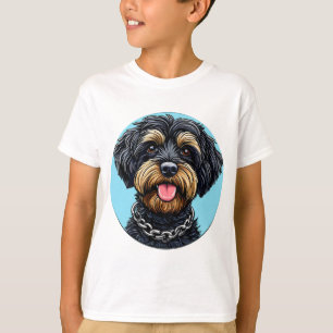 T-shirt Chien de dessin animé mignon
