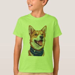 T-shirt Chien de dessin animé mignon