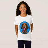 T-Shirt Chien de dessin animé mignon (Devant entier)