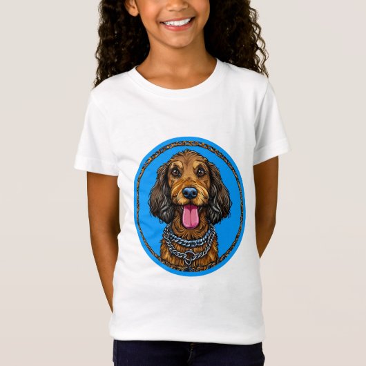 T-Shirt Chien de dessin animé mignon (Devant)