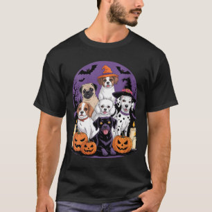 T-shirt Chien de femmes fantôme Chien mignon déguisé en fa