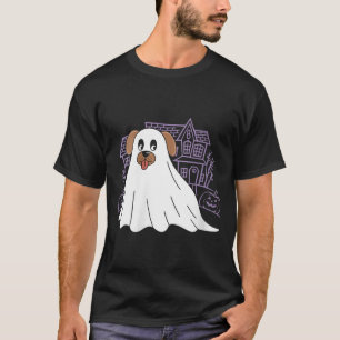 T-shirt Chien de femmes fantôme Chien mignon déguisé en fa