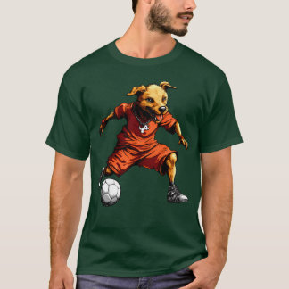 T-shirt Chien de football ami fille