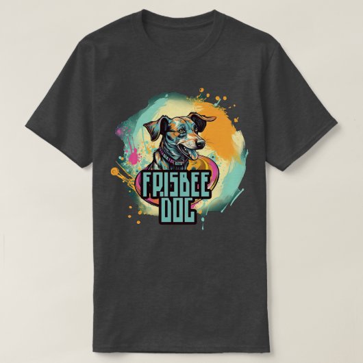 T-shirt Chien de Frisbee 2 (Design devant)