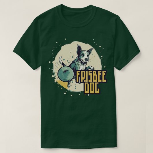 T-shirt Chien de Frisbee 3 (Design devant)