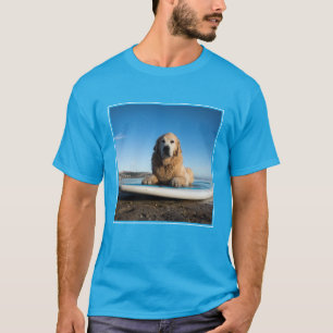 T-shirt Chien de golden retriever s'étendant sur un
