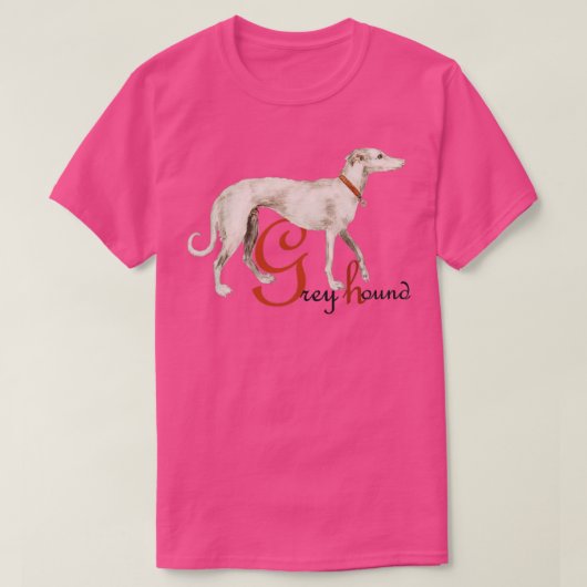 T-shirt Chien de Greyhound (Design devant)