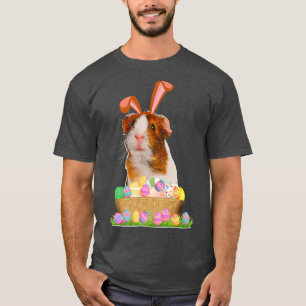 T-shirt Chien de Guinée drôle avec lapin mignon Oreilles P