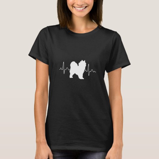 T-shirt Chien de Heartbeat Samoyed Premium (Devant)