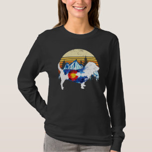T-shirt Chien de Hound vintage Colorado Drapeau Coucher de