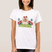 T-shirt Chien de Jardin Fleur (Devant)