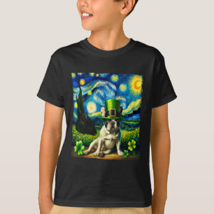 T-shirt Chien de la Fête Saint Patricks de la nuit étoilée