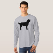 T-shirt Chien de Labradoodle (dans le noir) (Devant entier)