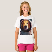 T-shirt Chien de l'espace pour enfants (Devant entier)