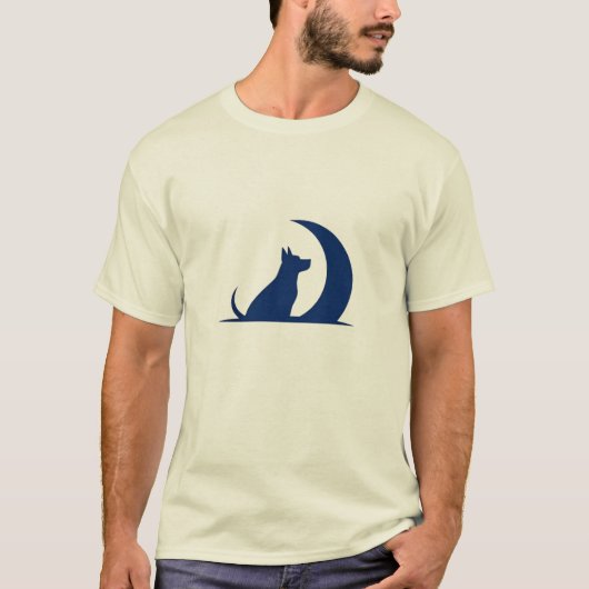 T-shirt chien de lune (Devant)