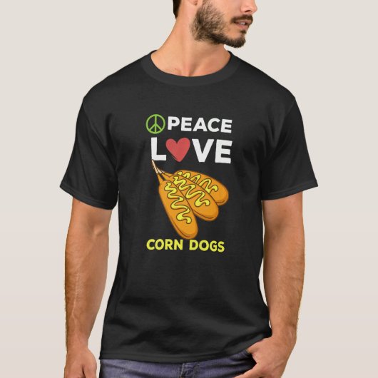 T-shirt Chien De Maïs Pour Saucisson Paix Aimer Chiens De (Devant)