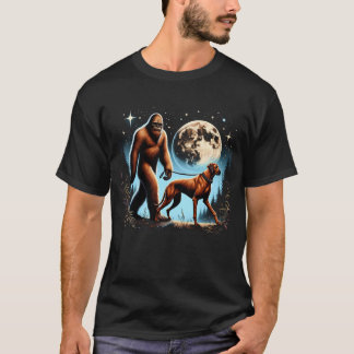 T-shirt Chien de marche de Bigfoot Sasquatch Rhodesian Rid