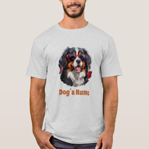 T-shirt Chien de Montagne Bernese cool avec lunettes de so