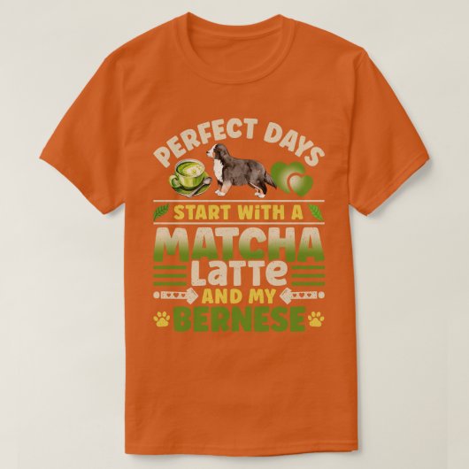 T-shirt Chien de montagne bernois Matcha Latte (Design devant)