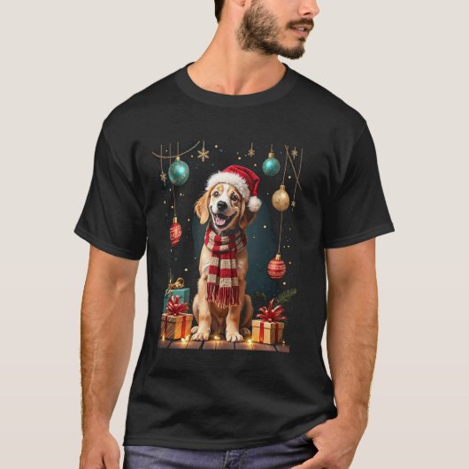 T-shirt chien de Noël (Devant)