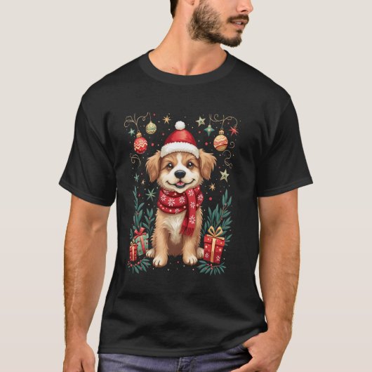 T-shirt chien de Noël (Devant)