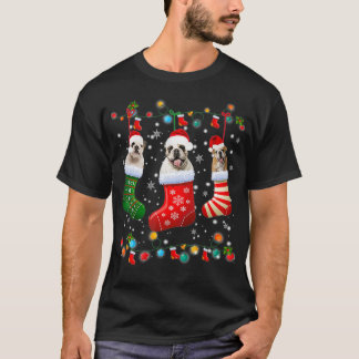 T-shirt Chien de Noël Anglais Chaussettes Funny Pajama de 